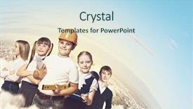  Presentation with maths for school kids - Slide deck featuring language schools - image of kids of school background and a sky blue colored foreground