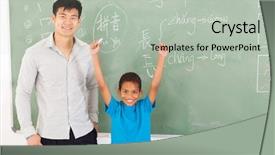  Presentation with chalkboard - Cool new PPT layouts with soul cutting series composition of human profile and vivid paint shapes suitable as a backdrop for the projects on art spirituality and design backdrop and a tawny brown colored foreground.