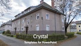  Presentation with apartment buildings - Beautiful slide deck featuring lanlord tenant - apartment buildings on the outskirts backdrop and a tawny brown colored foreground