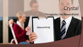  Presentation with real estate - PPT theme with spa concept with beautiful deep purple flower of geranium green branch and zen stones with drops closeup background and a dark gray colored foreground