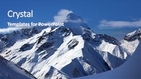  Presentation with lanscape - PPT theme with lanscape - french alps near town les background and a ocean colored foreground