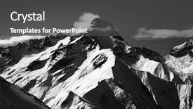  Presentation with mountain - Audience pleasing PPT theme consisting of lanscape - mountain in black adn white backdrop and a dark gray colored foreground