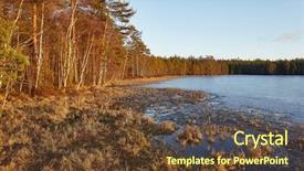  Presentation with lanscape - Colorful presentation enhanced with lanscape in finland natural area backdrop and a tawny brown colored foreground