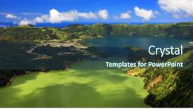  Presentation with lanscape - Presentation design having lanscape of sete citades background and a  colored foreground