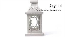  Presentation with candle - Amazing presentation design having lantern - white candle holder an isolated backdrop and a white colored foreground