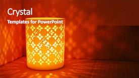  Presentation with lantern - Colorful PPT theme enhanced with lantern casts shadows on wall backdrop and a crimson colored foreground