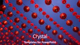  Presentation with buddhism - Amazing PPT theme having lantern display at buddhism temple backdrop and a tawny brown colored foreground