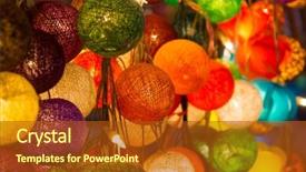  Presentation with lamps - PPT theme having lantern festival thailand - traditional asian glowing lamps background background and a  colored foreground