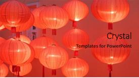  Presentation with lantern chinese - Audience pleasing presentation design consisting of lantern for chinese new year backdrop and a  colored foreground