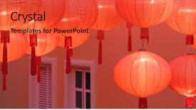  Presentation with lantern chinese - PPT layouts with lantern for chinese new year background and a  colored foreground