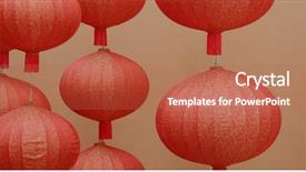  Presentation with chinese new year - Cool new PPT theme with lantern for chinese new year backdrop and a  colored foreground