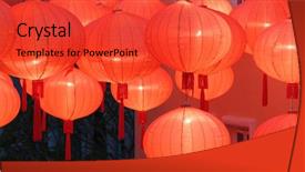  Presentation with chinese lantern - Beautiful slides featuring lantern for chinese new year backdrop and a  colored foreground