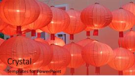 Presentation with lantern chinese - Theme with lantern for chinese new year background and a red colored foreground