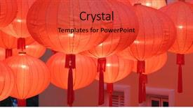  Presentation with chinese lantern - Presentation theme consisting of lantern for chinese new year background and a  colored foreground
