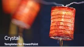  Presentation with chinese new year - Colorful PPT theme enhanced with lantern for chinese new year backdrop and a wine colored foreground