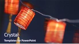  Presentation with lantern chinese - PPT theme enhanced with lantern for chinese new year background and a wine colored foreground