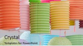  Presentation with lantern chinese - Cool new presentation theme with lantern for mid autumn festival backdrop and a light blue colored foreground