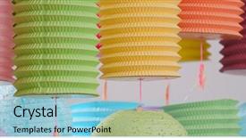  Presentation with chinese lantern - Theme consisting of lantern for mid autumn festival background and a light blue colored foreground