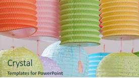  Presentation with lantern chinese - PPT layouts featuring lantern for mid autumn festival background and a light blue colored foreground