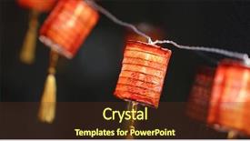  Presentation with lantern - Beautiful PPT theme featuring lantern for mid autumn festival backdrop and a tawny brown colored foreground