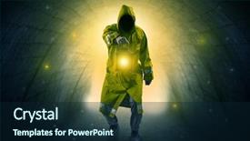  Presentation with glowing corss - Beautiful slide set featuring lantern in a dark tunnel backdrop and a wine colored foreground