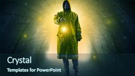  Presentation with glowing corss - Cool new slides with lantern in a dark tunnel backdrop and a navy blue colored foreground