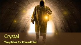  Presentation with ugly duckling - Beautiful PPT layouts featuring lantern in a dark tunnel backdrop and a tawny brown colored foreground