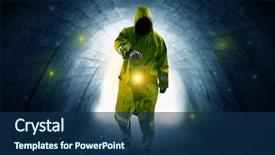  Presentation with glowing corss - Audience pleasing slide set consisting of lantern in a dark tunnel backdrop and a navy blue colored foreground