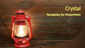  Presentation with oil lamp - PPT layouts consisting of lantern kerosene oil lamp background and a tawny brown colored foreground