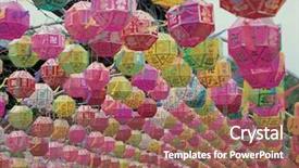  Presentation with buddha festival - Slide set with lantern seoul lantern - buddhist festival background and a violet colored foreground