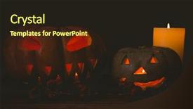  Presentation with illuminated - Presentation theme having lantern with candles in darkroom background and a wine colored foreground