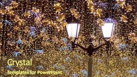  Presentation with hawaiian luau hanging decorative christmas - Presentation theme featuring sway - street lantern with decorative christmas background and a tawny brown colored foreground