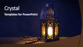  Presentation with old style - PPT layouts consisting of lanterns - old style decorative islamic lantern background and a wine colored foreground