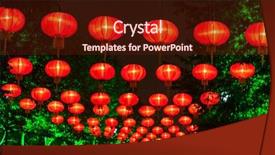  Presentation with festival - Colorful slides enhanced with lanterns during the lantern festival backdrop and a tawny brown colored foreground