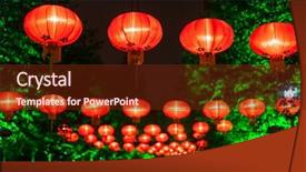  Presentation with lantern - Amazing slide set having lanterns during the lantern festival backdrop and a  colored foreground