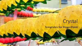  Presentation with romantic birthday couple celebrate - Beautiful slides featuring lanterns for celebrating buddhas birthday backdrop and a yellow colored foreground