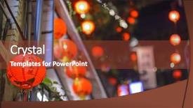  Presentation with taiwan china - PPT layouts having lanterns in jiufen taiwan background and a tawny brown colored foreground