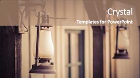  Presentation with old west - Slide deck enhanced with lanterns in pioneer wild west background and a coral colored foreground