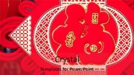  Presentation with good wishes - PPT theme enhanced with lanterns of chinese mean best background and a red colored foreground