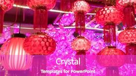  Presentation with good wishes - Slides consisting of lanterns of chinese mean best background and a purple colored foreground