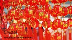  Presentation with good wishes - PPT theme having lanterns of chinese mean best background and a red colored foreground