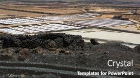  Presentation with colorful - PPT layouts enhanced with lanzarote-saltworks-salinas-de-janubio background and a dark gray colored foreground