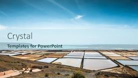  Presentation with colorful - Audience pleasing slide set consisting of lanzarote-saltworks-salinas-de-janubio backdrop and a sky blue colored foreground