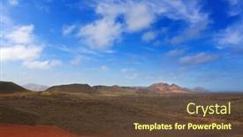  Presentation with lava - Cool new PPT theme with lanzarote timanfaya national park fire mountains volcanic lava stone in canary islands backdrop and a tawny brown colored foreground