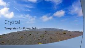  Presentation with lava - Slides having lanzarote timanfaya national park fire mountains volcanic lava stone in canary islands background and a light blue colored foreground