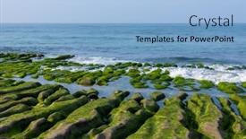  Presentation with taiwan - Presentation theme with laomei-green-reef-in-taiwan background and a light blue colored foreground