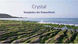  Presentation with taiwan - Slide set having laomei-green-reef-in-taiwan background and a sky blue colored foreground