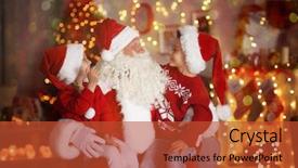  Presentation with girl christmas - Cool new slide deck with lap - cute little boy and girl backdrop and a red colored foreground