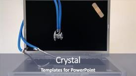  Presentation with prescriptions - Beautiful PPT theme featuring laptop repair - doctors on line concepts backdrop and a gray colored foreground