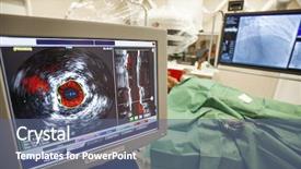  Presentation with laparoscopic surgery - Cool new theme with laparoscopic surgery monitor heart hospital backdrop and a ocean colored foreground